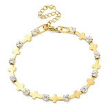 Diamond Cross Link Bracelet