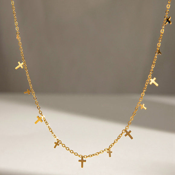 Mini Multi Cross Necklace