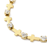 Diamond Cross Link Bracelet