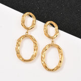 Olive Ovals Dangle Earrings