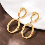 Olive Ovals Dangle Earrings