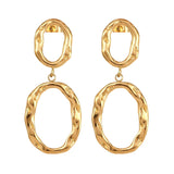 Olive Ovals Dangle Earrings
