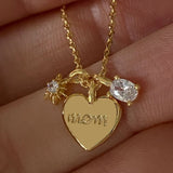 MOM Heart & Charm Necklace