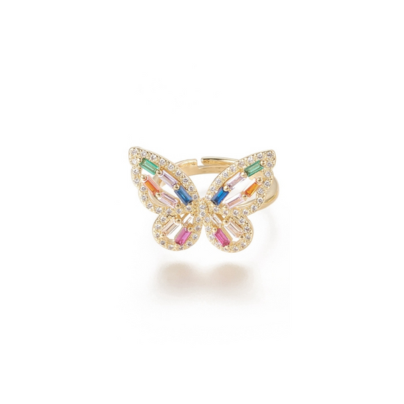 Multi-Color Butterfly Ring