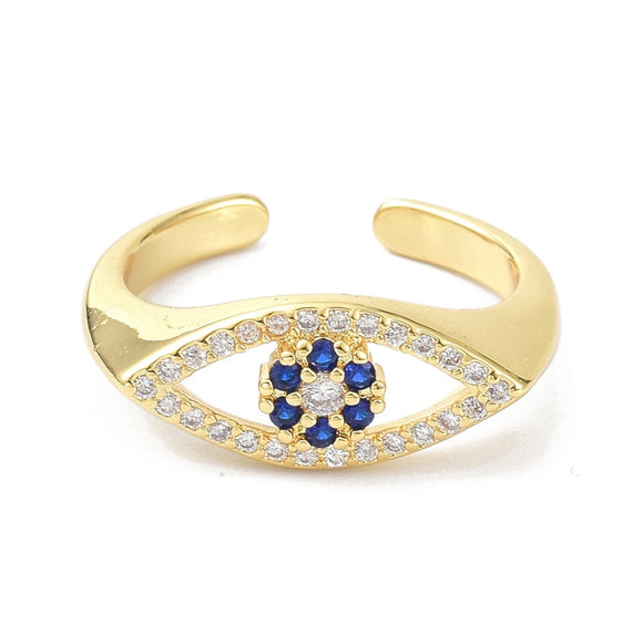 Evil Eye Ring 18k Gold Plated