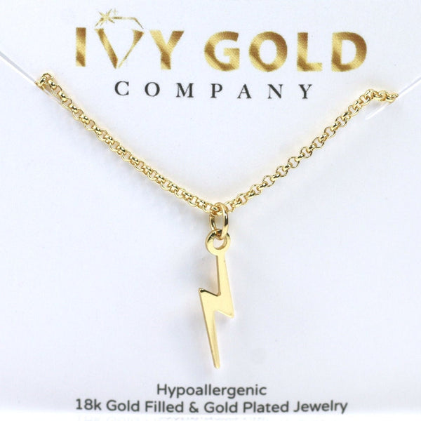 Diamond Lightning Bolt Necklace - 14ct Solid Gold - White Diamonds –  Roxanne First